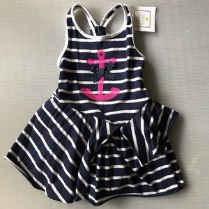 NWT Jillians Closet Anchor Racerback Striped Dress